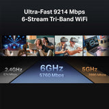 TP-Link BE9300 Tri-Band Wi-Fi 7 Router Archer BE550, 6-Stream, Up to 2,000 Sq Ft
