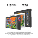 HUION KAMVAS 22 Plus Graphics Drawing Tablet Display QD LCD Screen 140% s RGB