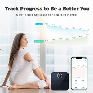 YUNMAI M1301-B Premium Bluetooth Smart Scale - IOS Android Fitbit Apple Health