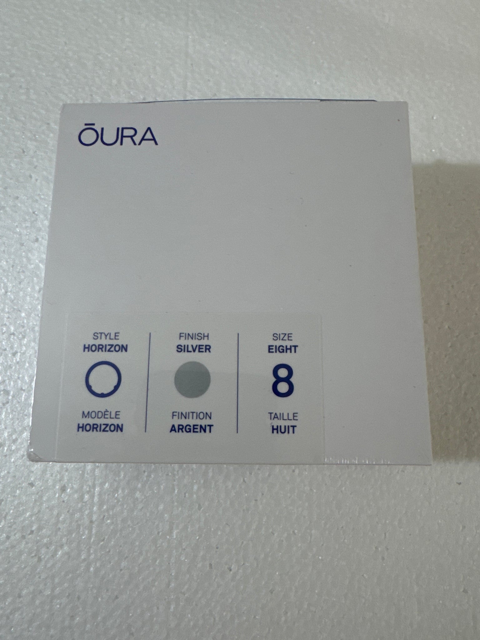 New Sealed - Oura Ring Gen3 Horizon - Silver - Size 8 - Smart Ring