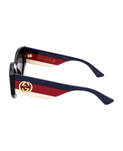 Gucci GG0275S 001 Black with Multicolour Stripes Sunglasses