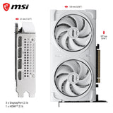 MSI GeForce RTX 5060 Ti 16G Ventus 2X OC White - 16GB GDDR7 (28Gbps/128-bit), PCIe 5, Boost: 2602 MHz, HDMI 2.1b, DisplayPort 2.1b
