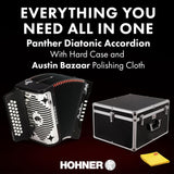 Hohner Panther Diatonic Accordion - Keys G/C/F Bundle with Hard Case - NEW