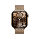 Apple Watch Series 10 GPS + Cellular 42mm Gold Titanium with Gold Milanese Loop