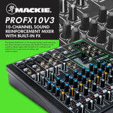 BUNDLE - Mackie ProFX10v3 Mixer + Condenser + Microphone + Headphones