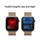 Apple Watch Series 10 GPS + Cellular 42mm Gold Titanium with Gold Milanese Loop