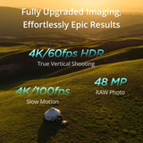 DJI Mini 4 Pro (DJI RC 2) Drone, 4K/60fps Omnidirectional ActiveTrack 360° 20km