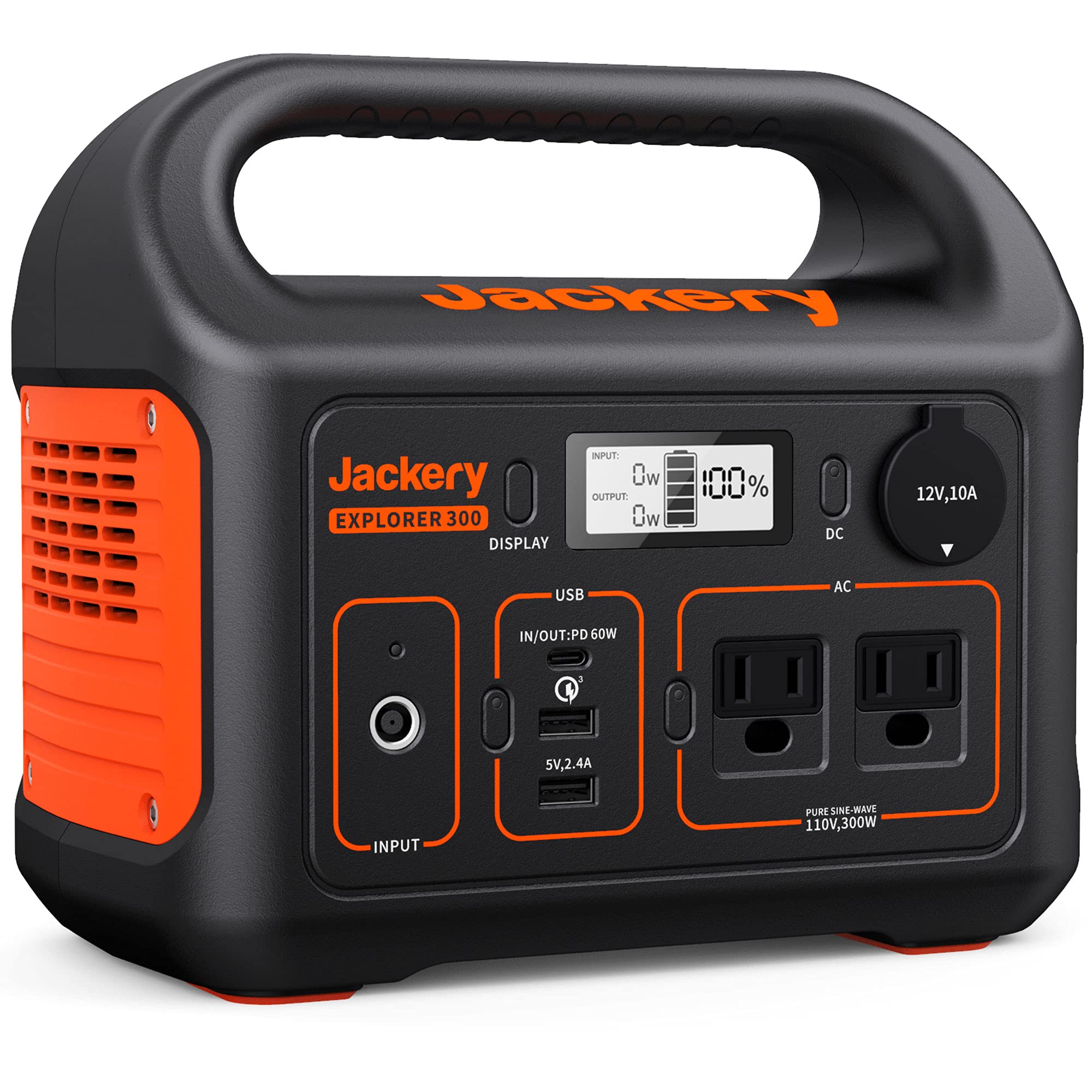 Jackery Portable Power Station Explorer 300 293Wh Backup 110V/300W - BLACK