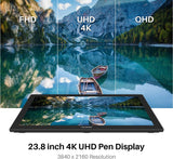 HUION KAMVAS Pro 24(4K) Graphics Drawing Tablet  QLED 140% sRGB 8192