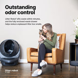 Litter-Robot 3 Connect by Whisker (Beige) Automatic Self-Cleaning Cat Litter Box, WiFi Enabled, Works with Any Clumping Litter, Never Scoop Again
