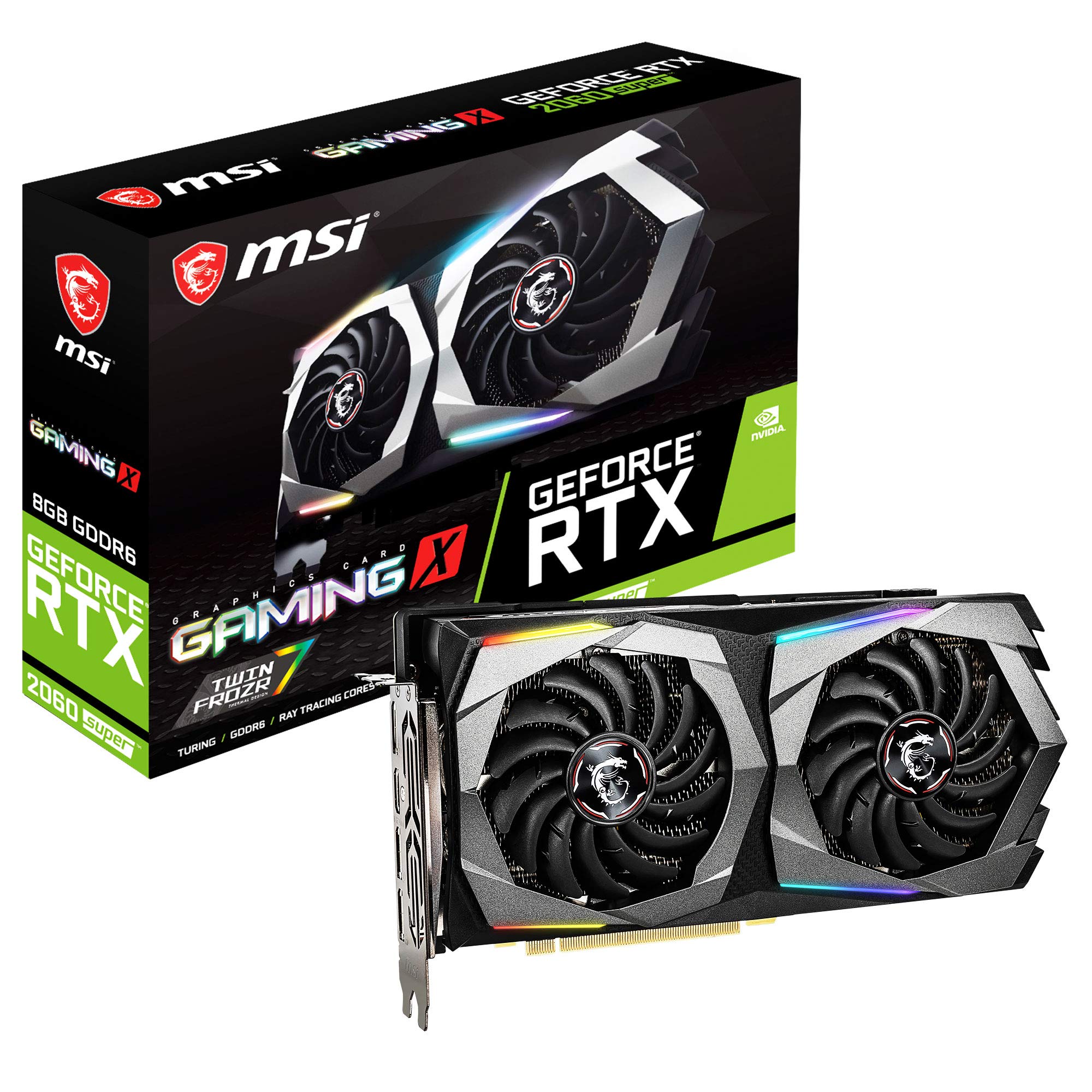 MSI GeForce RTX 2060 SUPER GAMING X 8GB GDDR6 Graphics Card PCI-E x16, VR