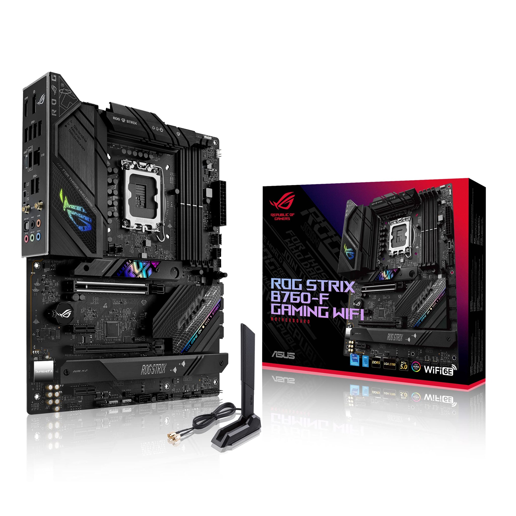 ASUS ROG STRIX B760-F Gaming WiFi DDR5 LGA 1700 ATX Motherboard