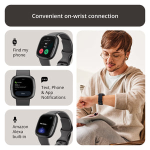 Fitbit Sense 2 FB521BKGB-US Health & Fitness Smartwatch Unisex Aluminum Case
