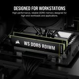 CORSAIR WS DDR5 ECC RDIMM 64GB (4x16GB) 6400MHz CL32 Intel XMP 3.0 Computer Memory - Black (CMA64GX5M4B6400C32)