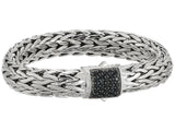 John Hardy Classic Chain Silver 10.5mm Bracelet with Black Sapphire - NEW