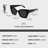 Saint Laurent Women's SL 552 Ultra Cat Eye Sunglasses - New / Authentic