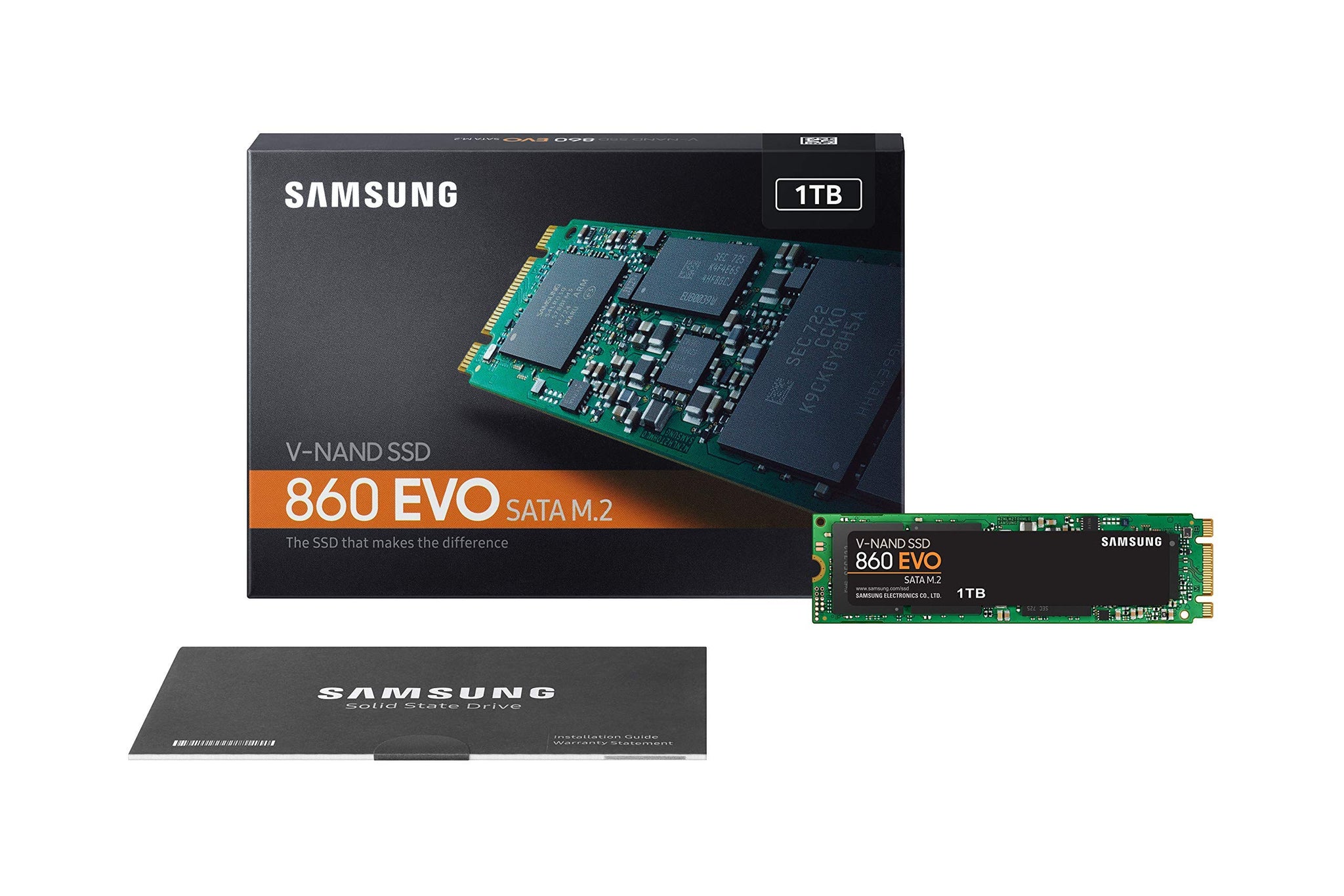 Samsung 860 EVO Series M.2 2280 1TB SATA III V-NAND Internal Solid State Drive
