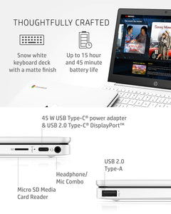 HP Chromebook 11.6" Laptop -MediaTek - MT8183 - 4GB RAM - 32GB SSD Chrome OS