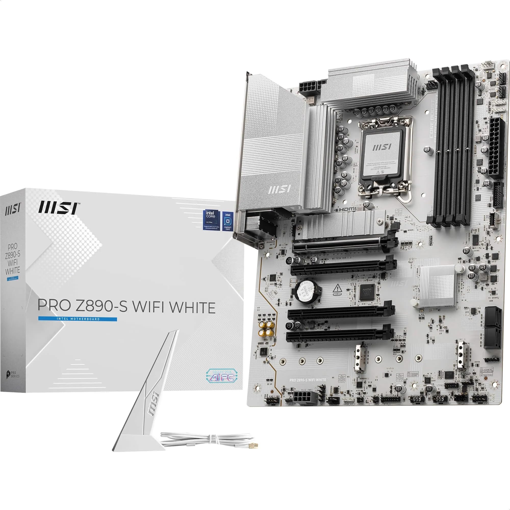 MSI PRO Z890-S WIFI WHITE LGA 1851 Intel Z890 Motherboard
