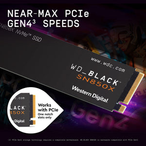 Western Digital WD_BLACK SN850X 1TB NVMe Internal SSD (WDS100T2X0E)