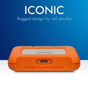 LaCie Rugged USB-C 2TB External Hard Drive Portable HDD – USB 3.0 (STFR2000800)