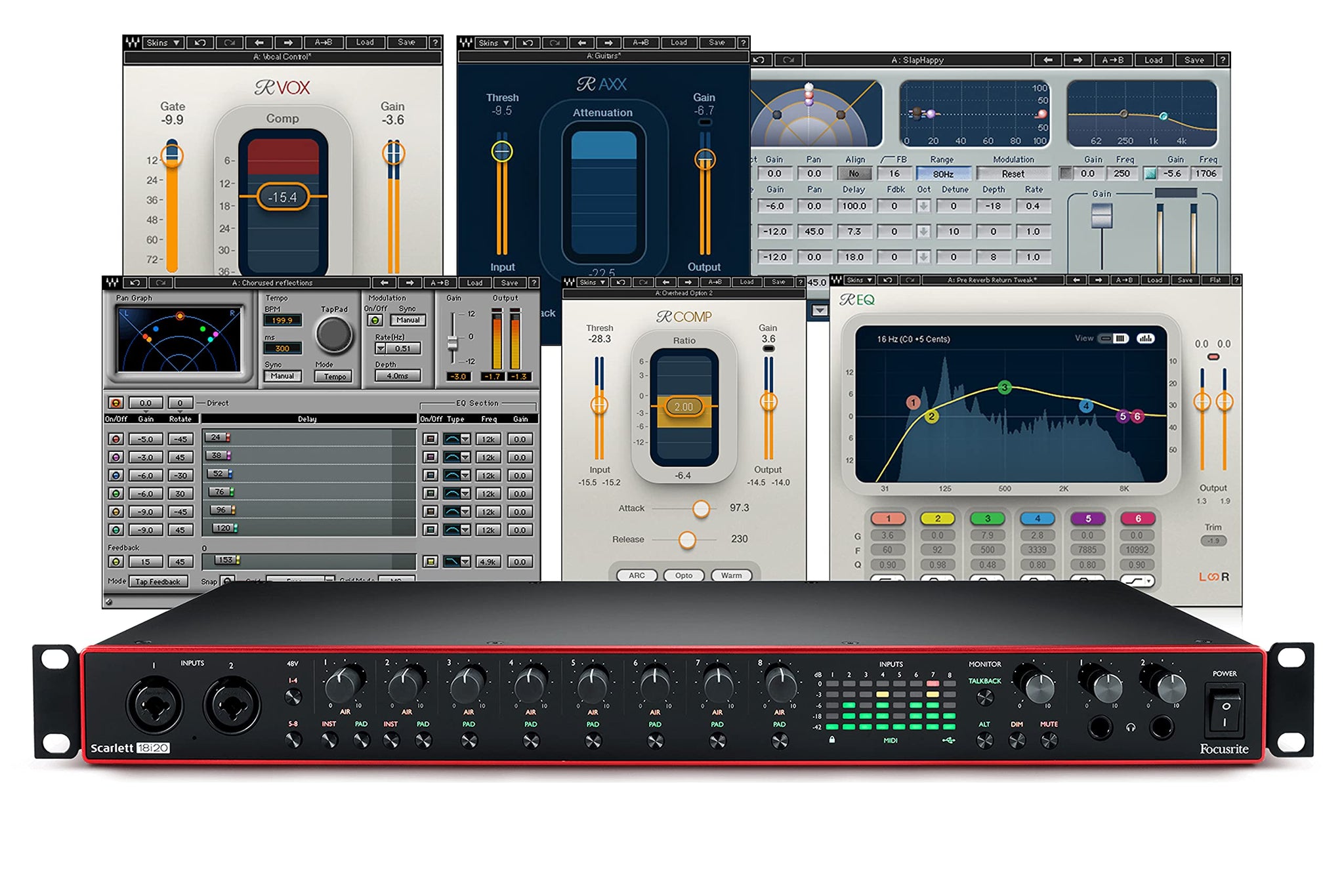 Focusrite Scarlett 18i20 3rd Gen USB Audio Interface & Waves Musician 2 Software