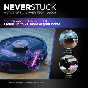 Shark RV2820AE Detect Pro Self-Empty Robot Vacuum with Bagless, 60-Day Capacity