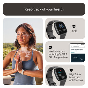Fitbit Sense 2 FB521BKGB-US Health & Fitness Smartwatch Unisex Aluminum Case