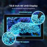 HUION Kamvas Pro 16 Plus 4K UHD Drawing Tablet with Screen Full Laminated 145% sRGB Art Tablet with Battery-Free Stylus, 15.6-inch Graphics Tablet for PC, Mac, Linux, Android