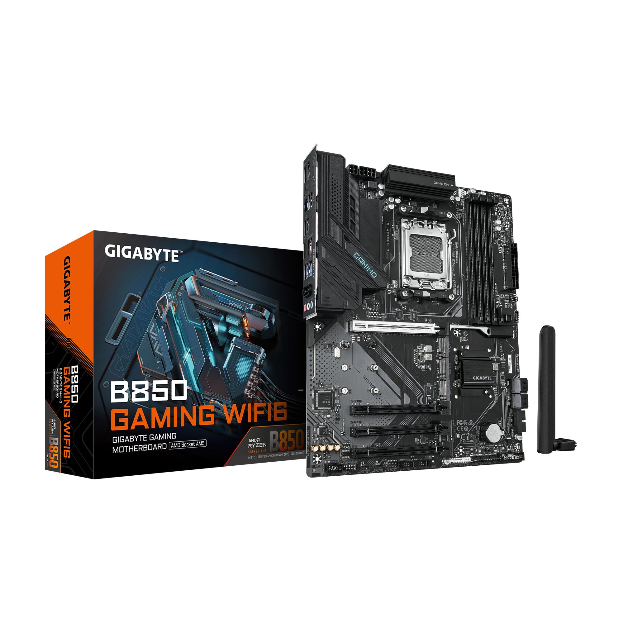 GIGABYTE B850 GAMING WIFI6 AMD AM5 LGA 1718 Motherboard, ATX, DDR5, 3x M.2, PCIe