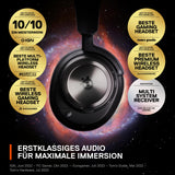 SteelSeries Arctis Nova Pro Wireless Multi-System Gaming Headset - Premium Hi-Fi Drivers - Active Noise Cancellation - Infinity Power System - Stealth Retractable Mic - PC, PS5/PS4, Switch, Mobile