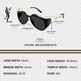 SAINT LAURENT SL M137 / F AMELIA Floating Aviator Sunglasses - NEW