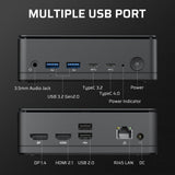 LTC Mini PC AI Ryzen 7 8845HS Radeon 780M 16GB DDR5 1TB PCIe 4.0 SSD Windows