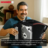 Hohner Panther Diatonic Accordion - Keys G/C/F Bundle with Hard Case - NEW