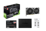 MSI GeForce RTX 3060 Ventus 2X 12GB OC 15Gbps GDRR6 PCIe Video Graphics Card