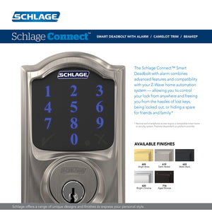 Schlage BE469ZP CAM 622 Connect Camelot Touchscreen with Built-in Alarm & Z-Wave