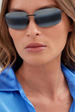 Maui Jim Breakwall HT422-11 Polarized Rimless Sunglasses - Transparent Smoke Grey