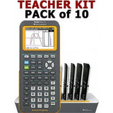 Texas Instruments TI-84 Plus CE Graphing Calculators, Python, Lot of 10 + Charging Station