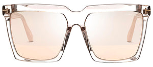 Tom Ford sunglasses Sabrina FT-0764-S 20Z Transparent Crystal / Grey Mirror Lenses