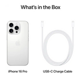 Apple - iPhone 16 Pro 128GB - Apple Intelligence - White Titanium - Verizon (Sealed)