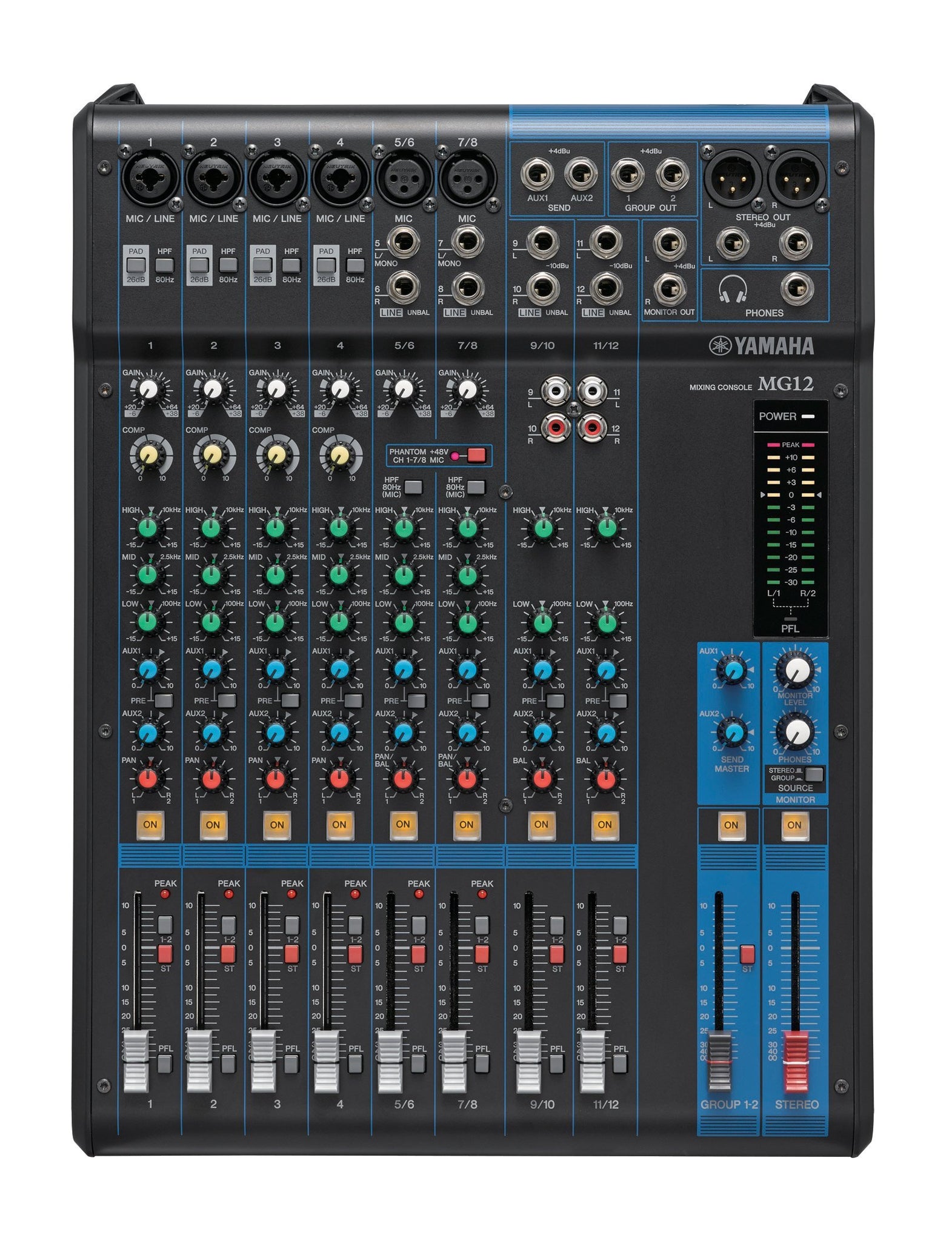 Yamaha MG12XU 12-Input 4-Bus Mixer with Effects - RFRBSHD (AMZ Renewed)