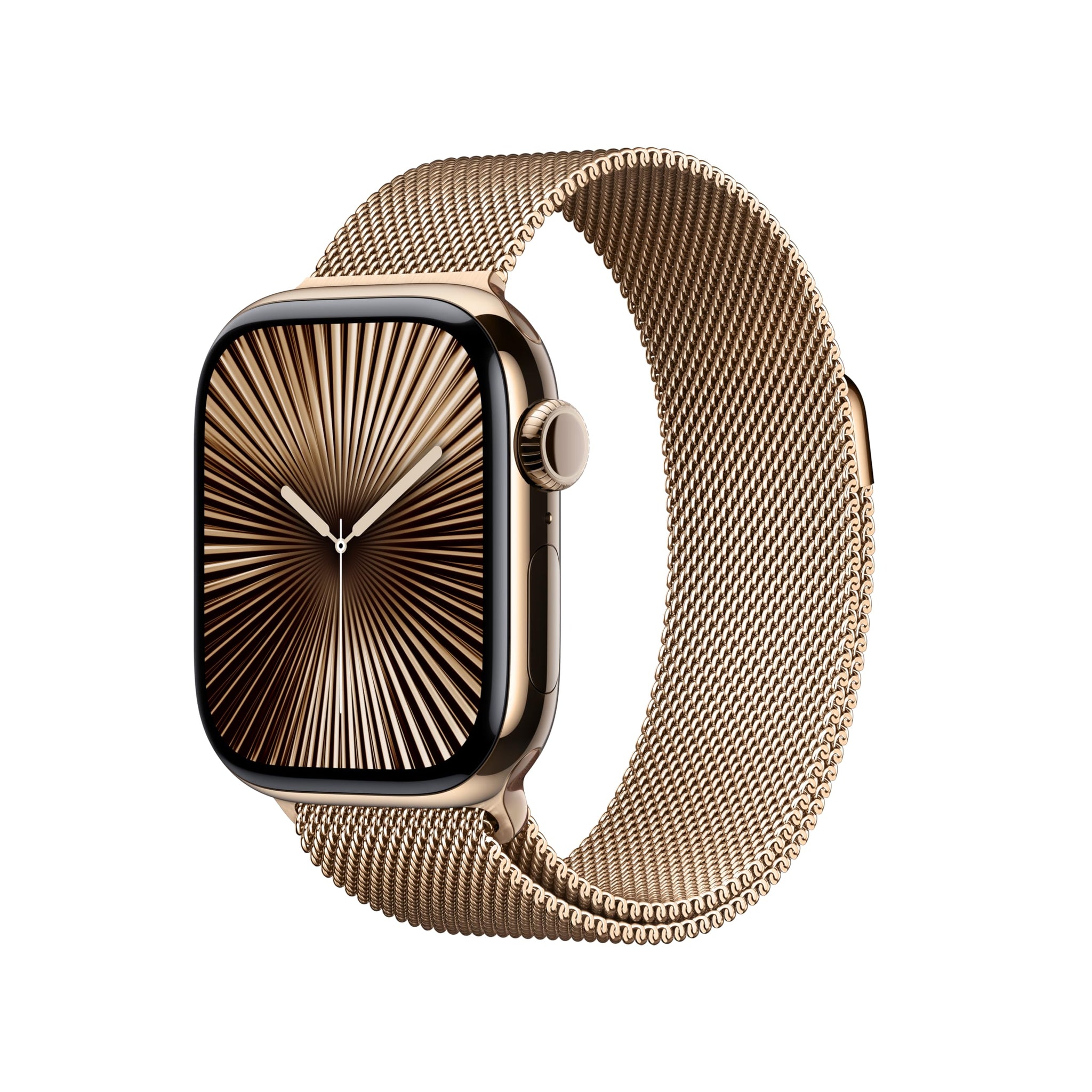 Apple Watch Series 10 GPS + Cellular 42mm Gold Titanium with Gold Milanese Loop