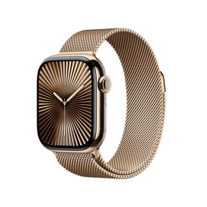 Apple Watch Series 10 GPS + Cellular 42mm Gold Titanium with Gold Milanese Loop