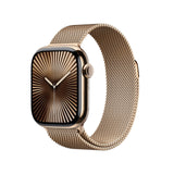 Apple Watch Series 10 GPS + Cellular 42mm Gold Titanium with Gold Milanese Loop
