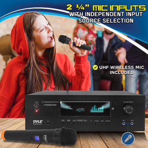 Pyle 1000W Bluetooth Home Theater Karaoke Receiver-5.2-Channel Amplifier