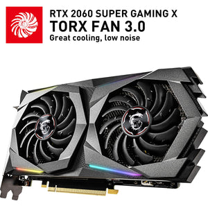 MSI GeForce RTX 2060 SUPER GAMING X 8GB GDDR6 Graphics Card PCI-E x16, VR