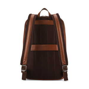 Samsonite Classic Leather Slim Backpack, Cognac, One Size