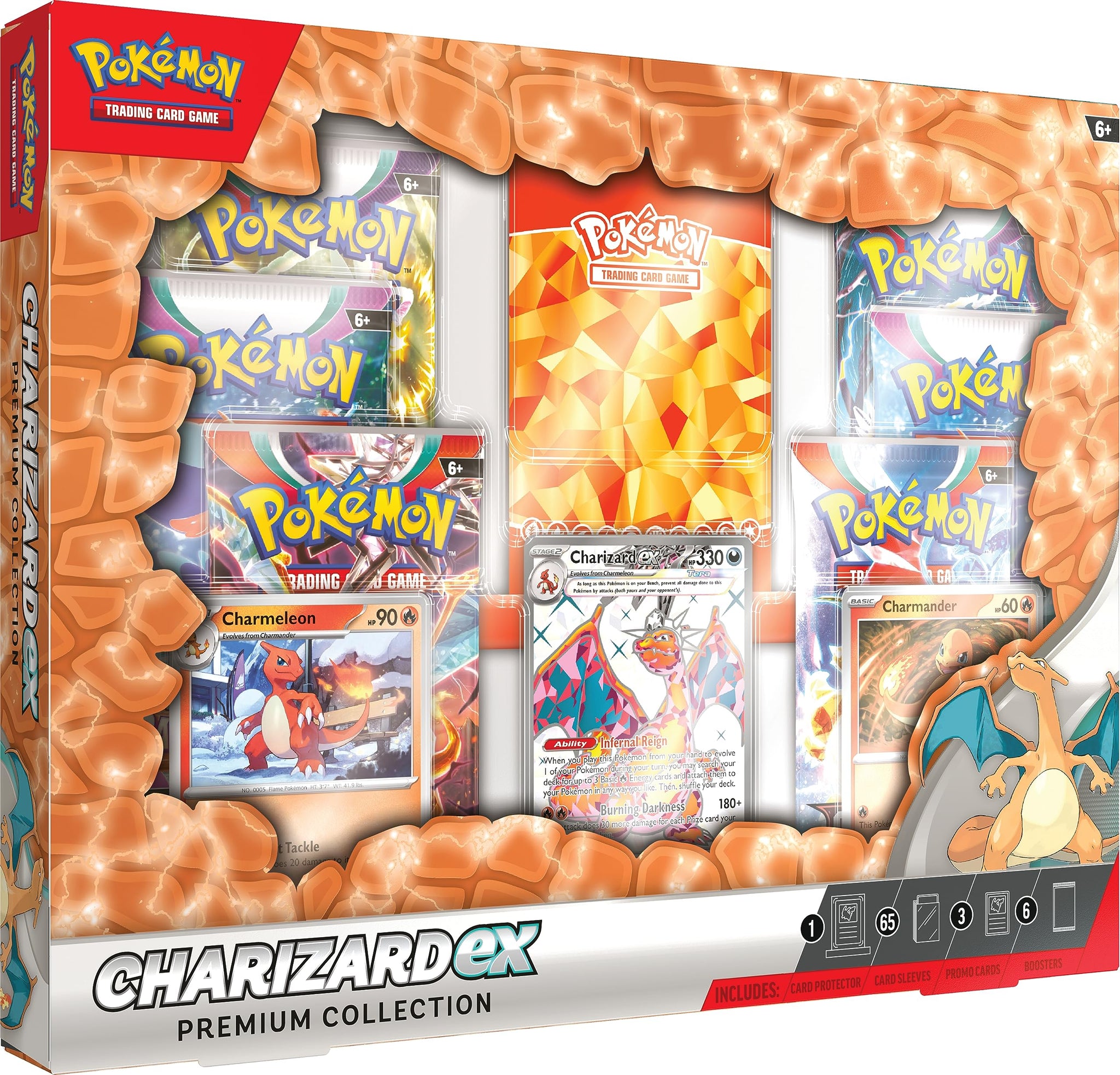 Pokémon TCG: Charizard ex Premium Collection Box New/Factory Sealed 6 packs 144