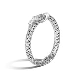 John Hardy Legends Naga Silver 7.5mm Chain Bracelet with Blue Sapphire Eyes - NEW