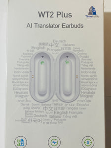 TimeKettle WT2 Plus AI Language Translator Earbuds - 40 Languages 93 Accents